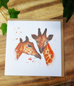 Giraffe Pair Greeting Card