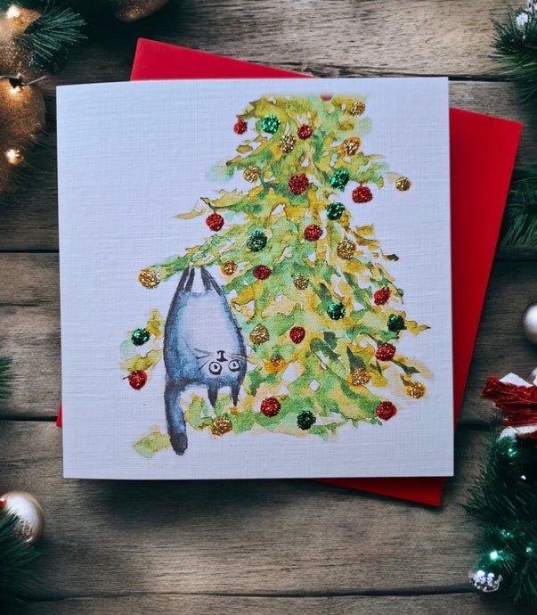 Naughty Cat Greeting Card