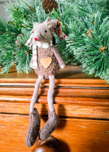 Sitting felt mouse 15cm