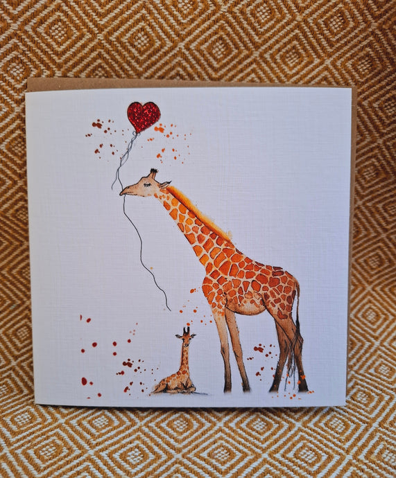 Giraffe & Heart Greeting Card