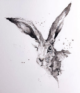 Pen & Ink Hare Print